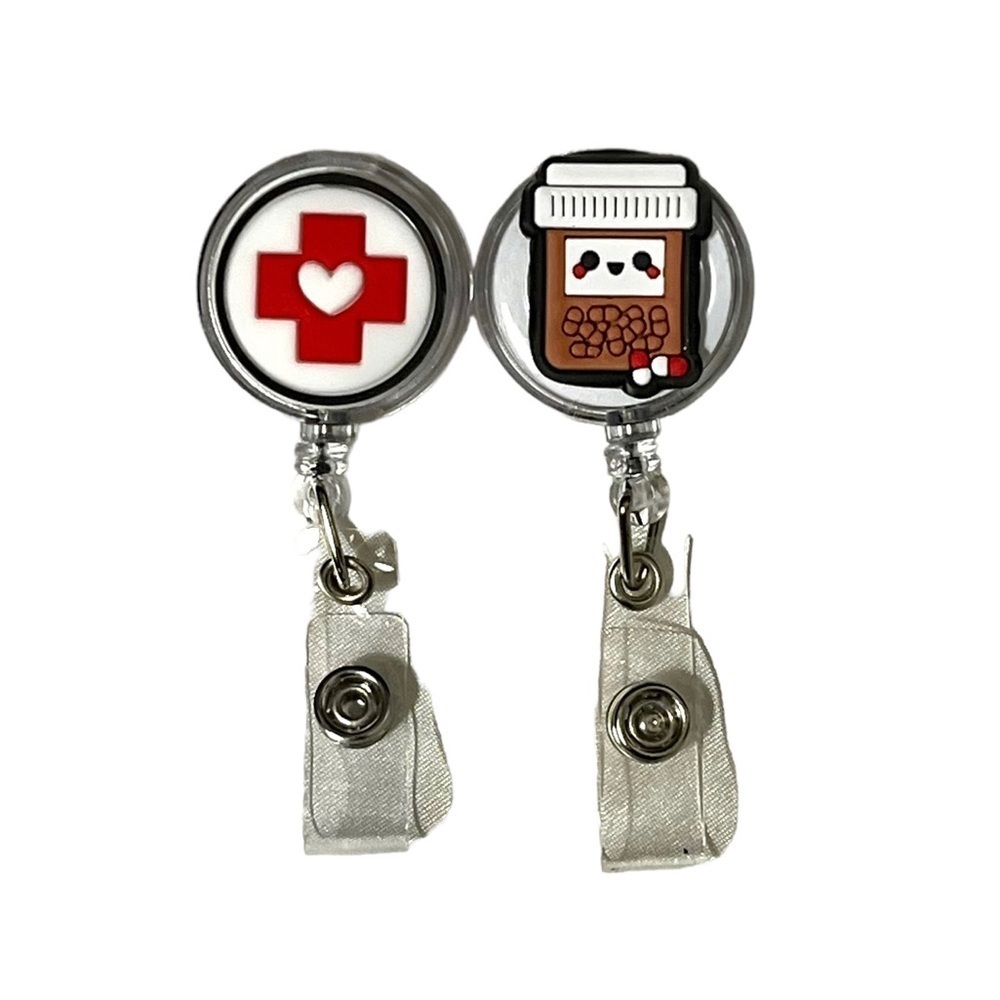 Badge Reels for Medical Professionals Set of 2 New